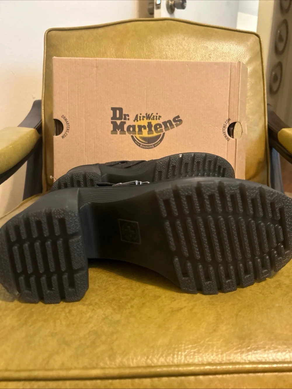 Dr. Martens Eviee Mary Jane Platform Heels Black Leather Women’s Sz 7 New